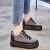 2024 Winterschoenen Dames Sneakers Platte Platform Schoenen Echt Leer Warme Dames Casual Schoenen Dames Hoogte Verhogend 5cm D148