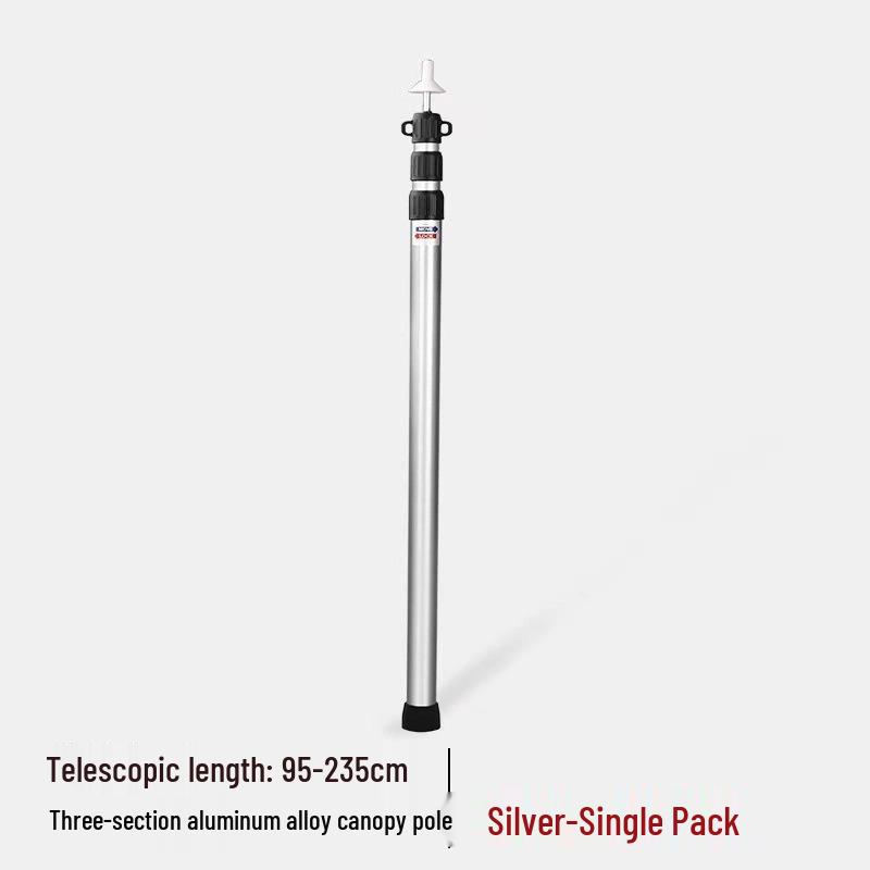 Adjustable Outdoor Aluminum Alloy Awning Pole - Retractable & Portable Tent Support
