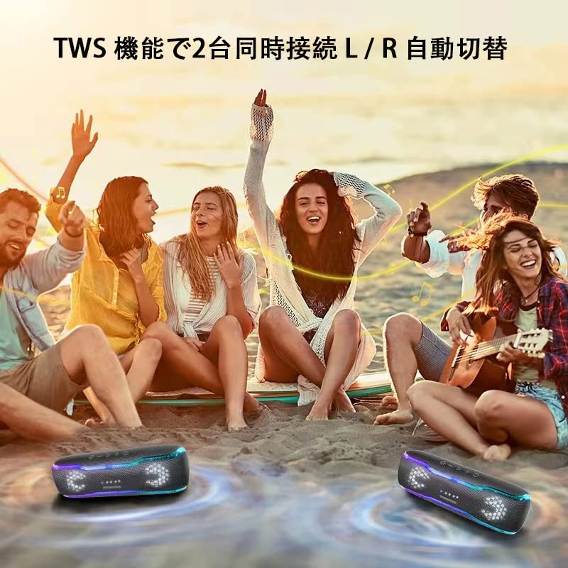 Bluetooth Bluetooth Loud Stereo Super Deep TWS Wireless Speaker 5.3 Speaker, Sound, Bass, Waterproof, (Black)