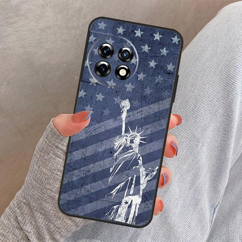 USA American Flag Cover For OnePlus 13R 13 12 12R 11 10 Pro 8T 10T OnePlus Nord 4 CE 2 3 Lite N10 N20 N30 Case