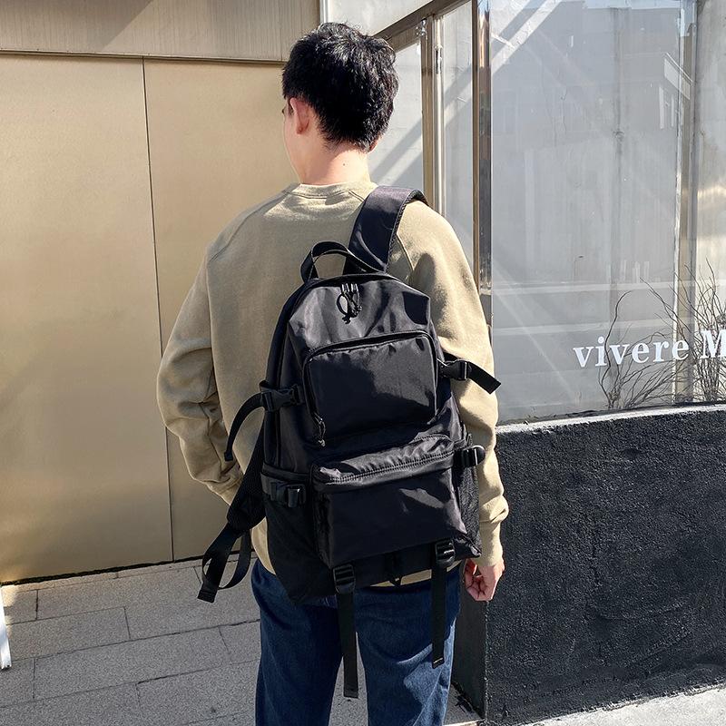 European and American Trendy Functional Backpack Men s Backpack Large Capacity Travel Bag, High School Student Backpack Trendy Brand Casual Men s Bag