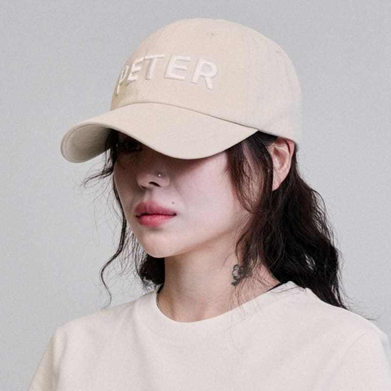 

MY NAME IS PETER PETER BALL CAP - BEIGE OS