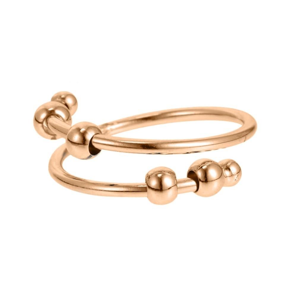 Rotating Freely Anti Stress Jewelry Stainless Steel Adjustable Finger Ring Spinner Ring Daily