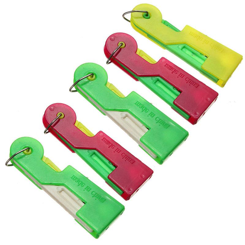 3pcs/5pcs/10pcs Random Color Elderly Convenient Automatic Sewing Needle Threader Thread Guide Tool AA8274