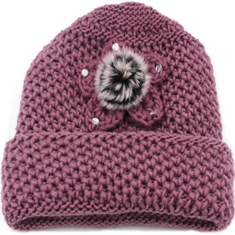 

1/2/4PCS Winter Warm Knitted Hat for Mom Senior Women Thickened Padded Beanie Cap Comfortable Cold Weather Christmas Gift 1PC чистый