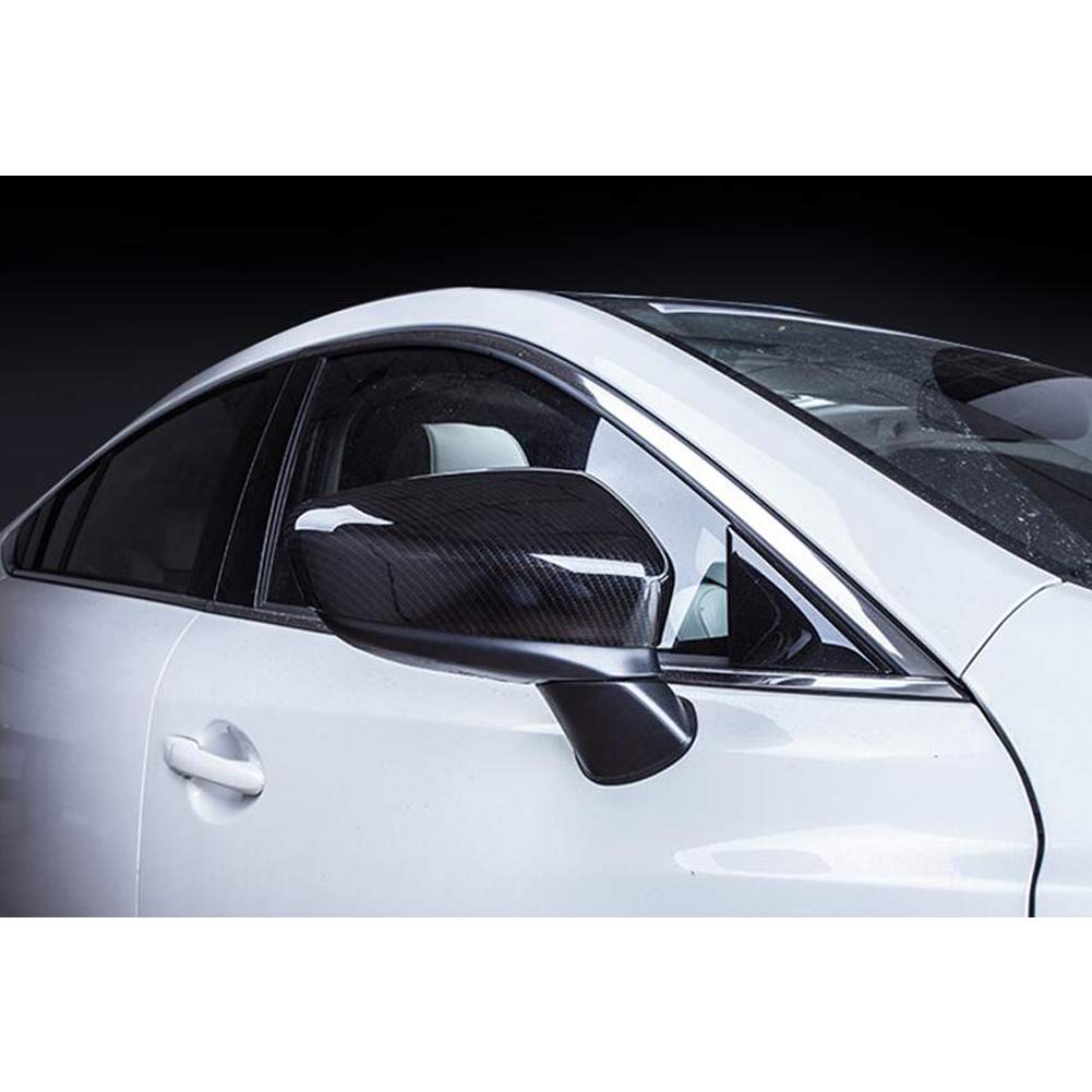 RUIQ Exterior Door Mirror Covers and Garnishes for the New Mazda KG Series Carbon Fiber CX-8 (Black Finish)