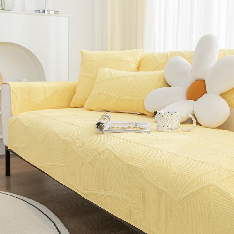 Praná Bavlněná Polštář na Pohovku Jednoduchý Moderní Univerzální pro Všechna Roční Období Obývací Pokoj Kožený Polštář na Pohovku Látkový Protiskluzový Potah Potah