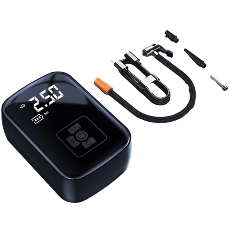Portable Air Compressor Electric Car Pump Automatic MotorcyclesTire Inflator Digital Pressure Gauge Detect with LED Lamp