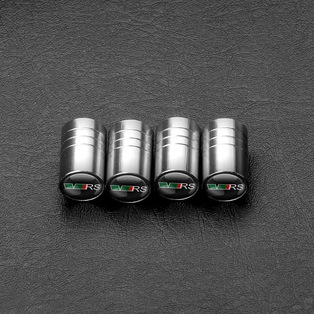 blcr1 4Pcs Car Wheel Tire Valve Stem Cap Auto Accessories For Skoda Kodiaq Octavia Enyaq Kamiq Scala Rapid Superb Karoq Vision RS Yeti