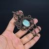 Amazonit Anhänger, 999 Kupferdraht gewickelter Anhänger Handgefertigter Edelsteinschmuck, Geschenke für Ehefrau Brandneuer Anhänger