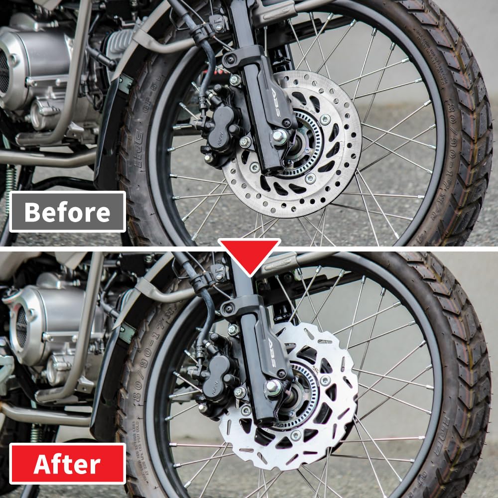 Mr Quick Honda CT125 Hunter Cab JA55 JA65 220mm Front Wave Disc Silver Custom Brake Disc