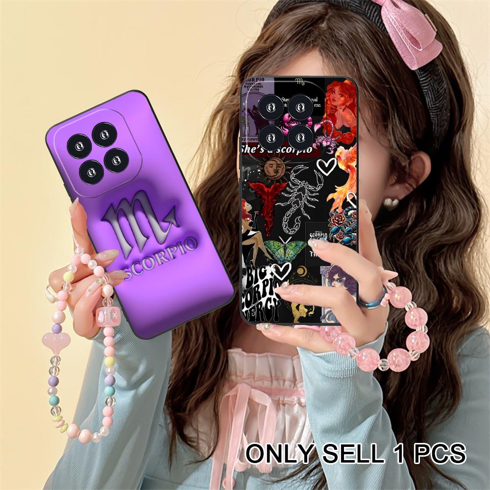 Zodiac Sign Scorpio Phone Case for Xiaomi 15 14 13 12 Mi 11 T Ultra Lite Pro S X 5G Soft TPU Shockproof Cover