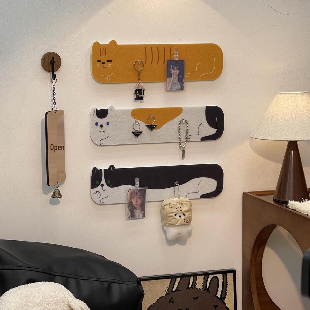 Non-Punch Hanging Jewelry Display Board - Felt Wall Sticker for Keys & Bracelets