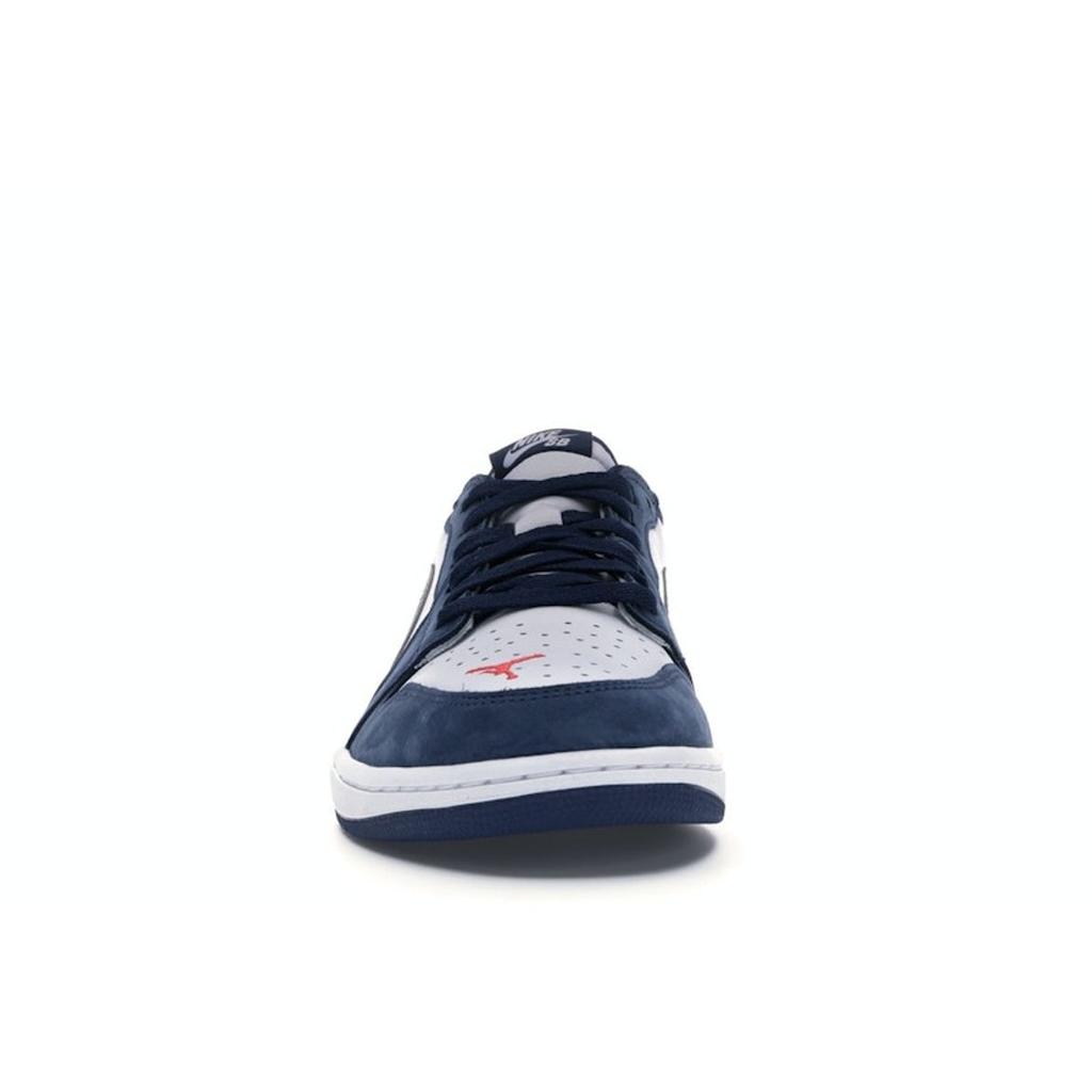 Eric Koston X Air Jordan 1 Low SB Midnight Navy Men Sneakers Blue White-Ember-Glow-Metallic-Silver CJ7891-400