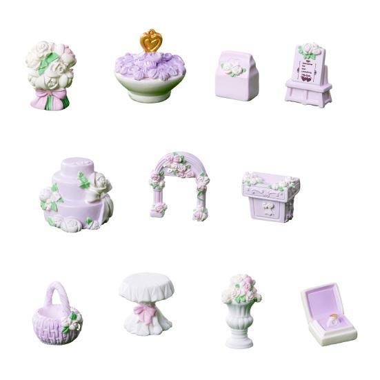 Micro Landscape Ornaments Mini Wedding Scene Decorations with Arches Bouquets Cakes Ring Boxes Resin DIY Garden Accessories Romantic Gift Ideas