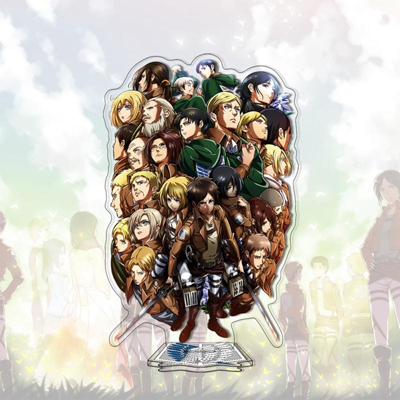 Atak na tytana akrylowy stojak zabawki modele Cosplay Anime figurka dekoracja stojaka figurka kolekcjonerska