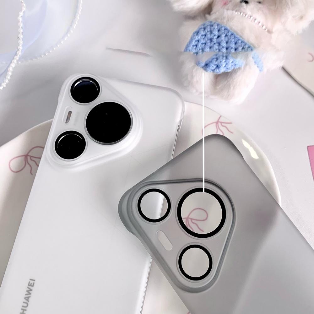 Frameless Camera HD Glass Frosted Armor Case For Huawei Pura 80 70 Pro Plus P80 P70 Ultra  Matte PC Thin Cooling Cover