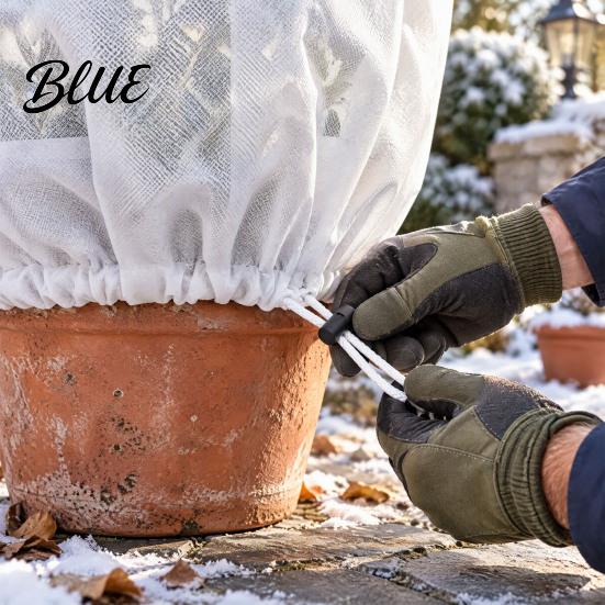Cold Wind Barrier for Balconies Winter Plant Cover with Window Freeze Protection Zipper And Adjustable Drawstring Protector Drawstring Non-woven