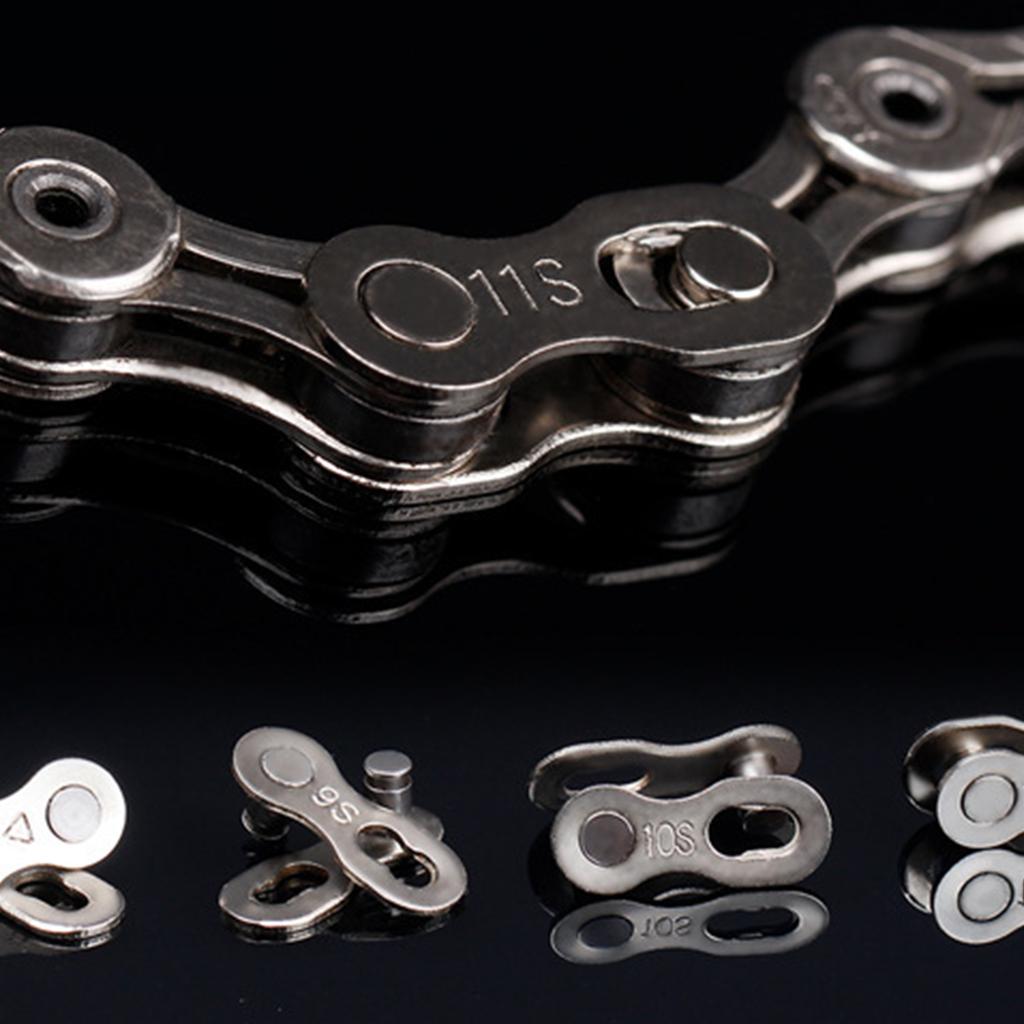 1Pair Bicycles Chain Link Connector Road Bike Chain Missing Quick Button Bike Chain Quick Link Connector Joints