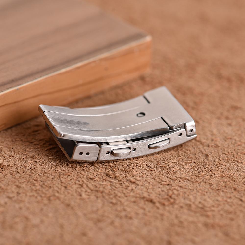 18mm 20mm 22mm 316L Solid Stainless Steel Watch Clasp Luxury Adjustable Folding Buckle For Watch Repair Accessories Replacement