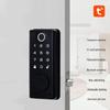 Smart WiFi Graffiti Lock: Electronic Deadbolt for Wooden Doors with Fingerprint, Key Card, and Password Access