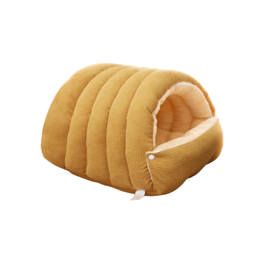 Small Cozy Pet Sleeping Bed for Cats and Dogs, Soft Ribbed Velvet for Indoor Use