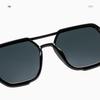 2026 New Double Bridge Square Sunglasses - Fashionable Retro Pilot Style for Holiday and Driving Sun Protection