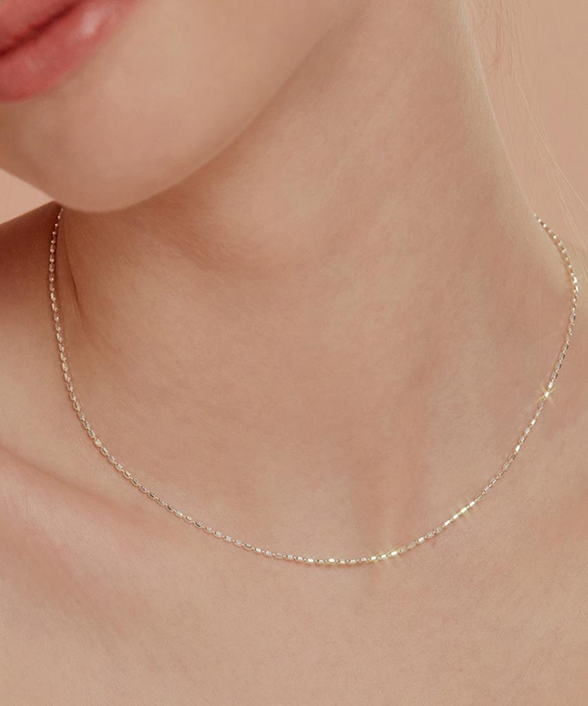 Tatiana (Silver 925) French Twist Chain Necklace Nz2009