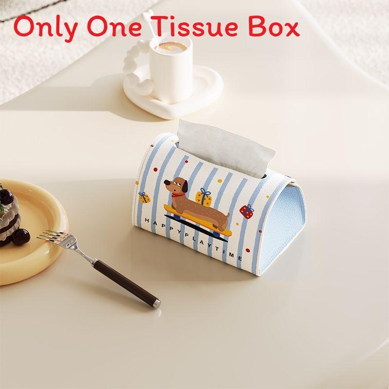 Cute Dog Car Tissue Holder With Material For Car Home Use