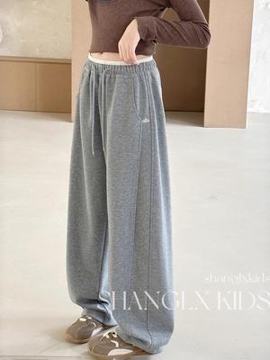 Sport-Tights für Mädchen mit Fleece-Futter: Trendige lässige Jogginghosen für mittelgroße/große Kinder, Herbst/Winter 2025