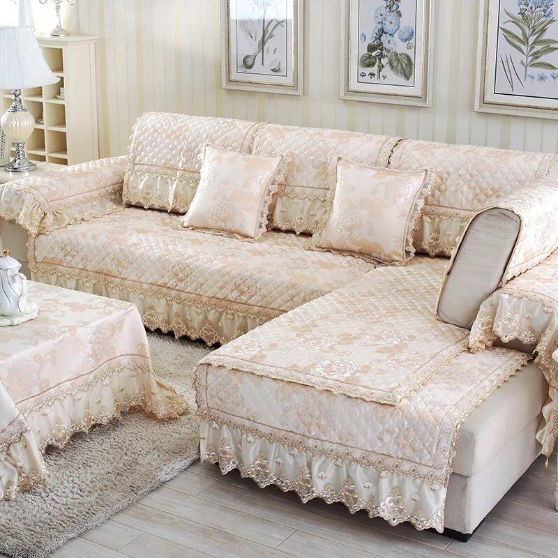 

Подушка для дивана, всесезонная универсальная ткань, противоскользящая и простая современная чехла для дивана, полное покрытие 60*60 жёлтый