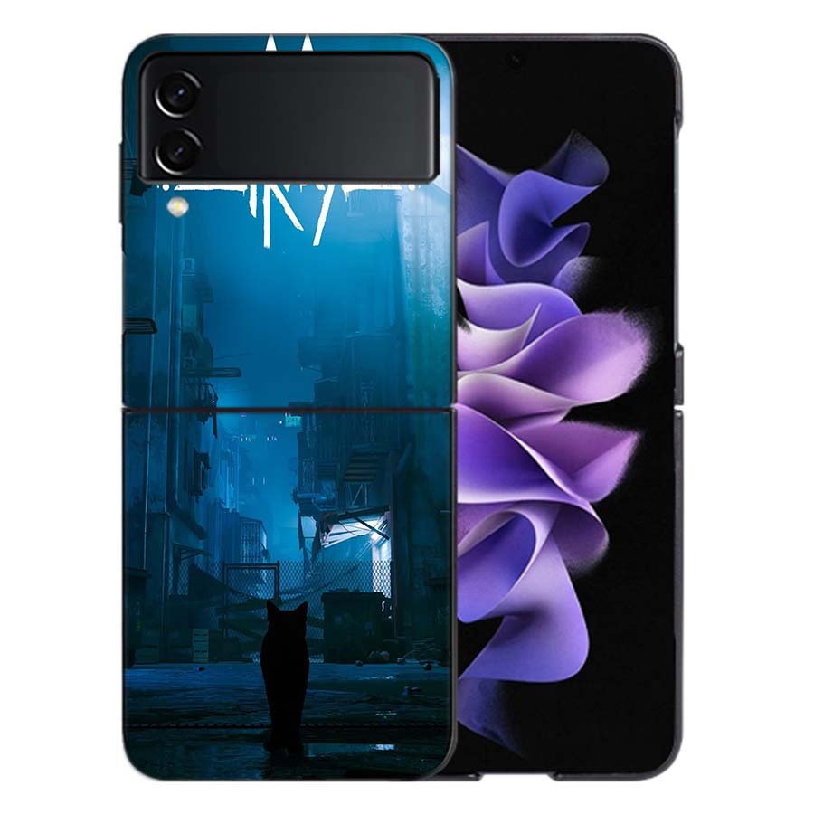 Game S-Stray Cat Phone Case For Samsung Z Flip 6 7 5G Galaxy Z Flip 5 4 3 5G Cases Shockproof Hard Cover TPU