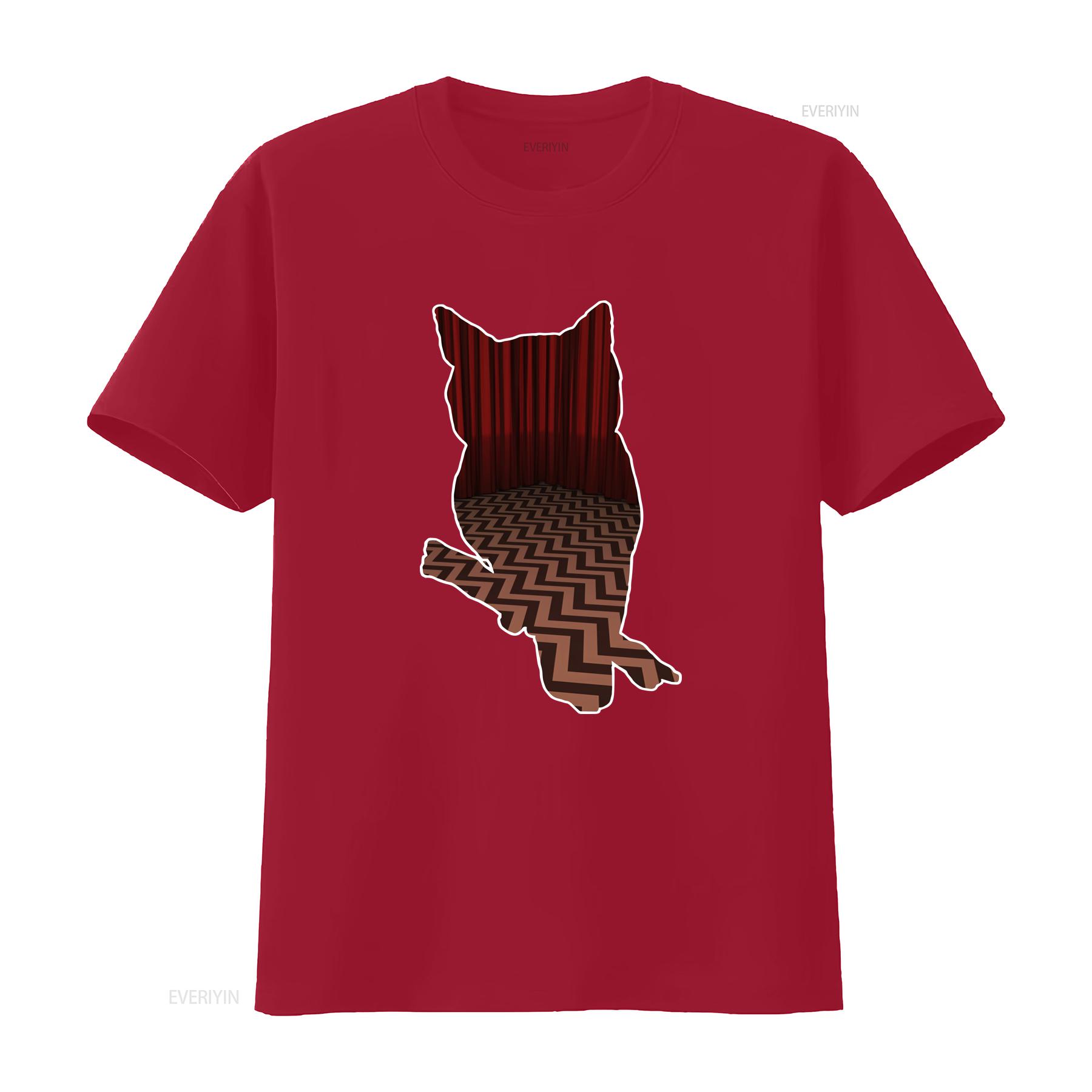 

Twin Peaks TV T shirt Men Vintage Short sleev Clothing red vintage Washed Stretched Breathable fashion Top For Everyday Wear S