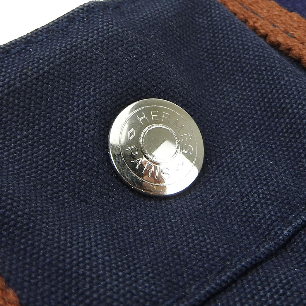 Used HERMES Tote Bag Fool ToePM Canvas Navy Navy Casual