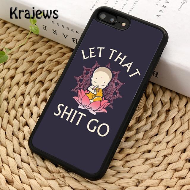 

Krajews Let That Shit Go Buddha Phone Case Cover For iPhone 17 Air 16 15 14 plus 11 12 13 pro max coque Fundas iPhone 14