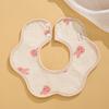 Class A Newborn Baby Saliva Towel Crepe Waterproof Petal Bib Autumn Winter Children Eating Cartoon Cotton Bib