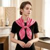 Spring New Printed Small Square Scarf Satin Chiffon Imitation Silk Material Women's Silk Scarf Shopping with High-end Wholesale