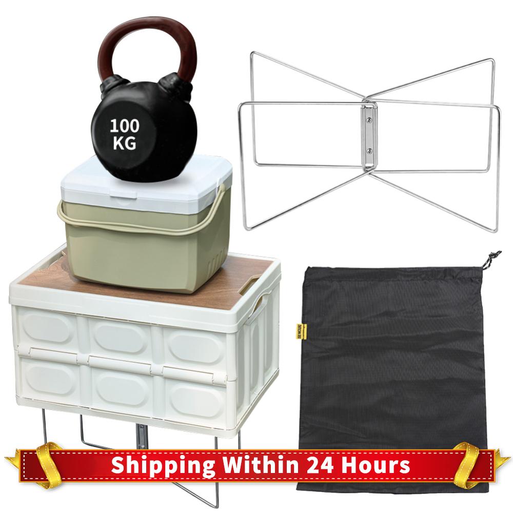 Campingbox Faltbarer Ständer mit Aufbewahrungstasche Eisen Aufbewahrungsbox Ständer Edelstahl Outdoor Aufbewahrungsbox Regal für Reise Kochen