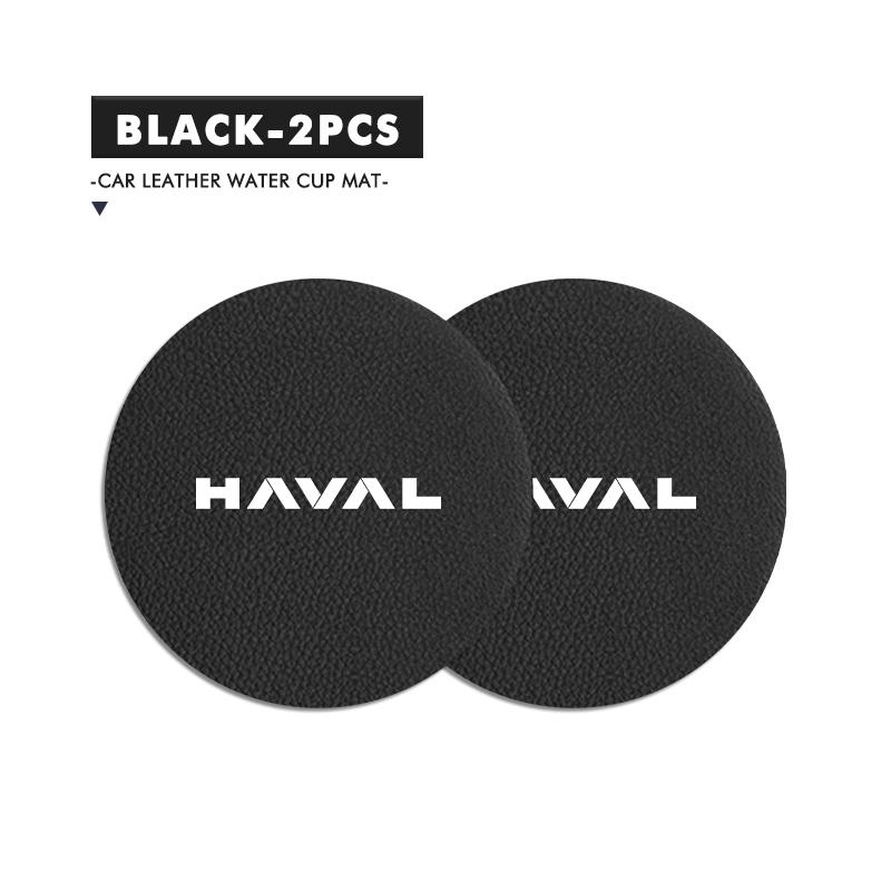 2Pcs Leather Anti-Slip Suede Car Water Cup Holder Accessories For Haval H6 Dargo M6 H9 H6S F7 F7X Jolion X DOG XY