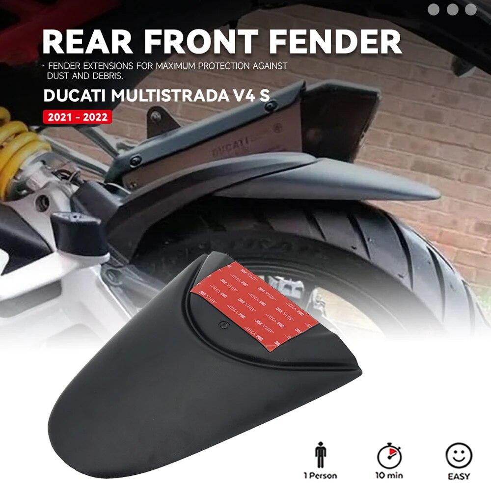 NEW Motorcycle Front Rear Wheel Hugger Extension Mudguard Extender Fender Splash Guard For Ducati Multistrada V4 S V4S  2022
