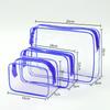 3Pcs Transparent Pvc Cosmetic Bag Waterproof Zipper Clear Makeup Pouch Portable For Travel Bathroom Storage