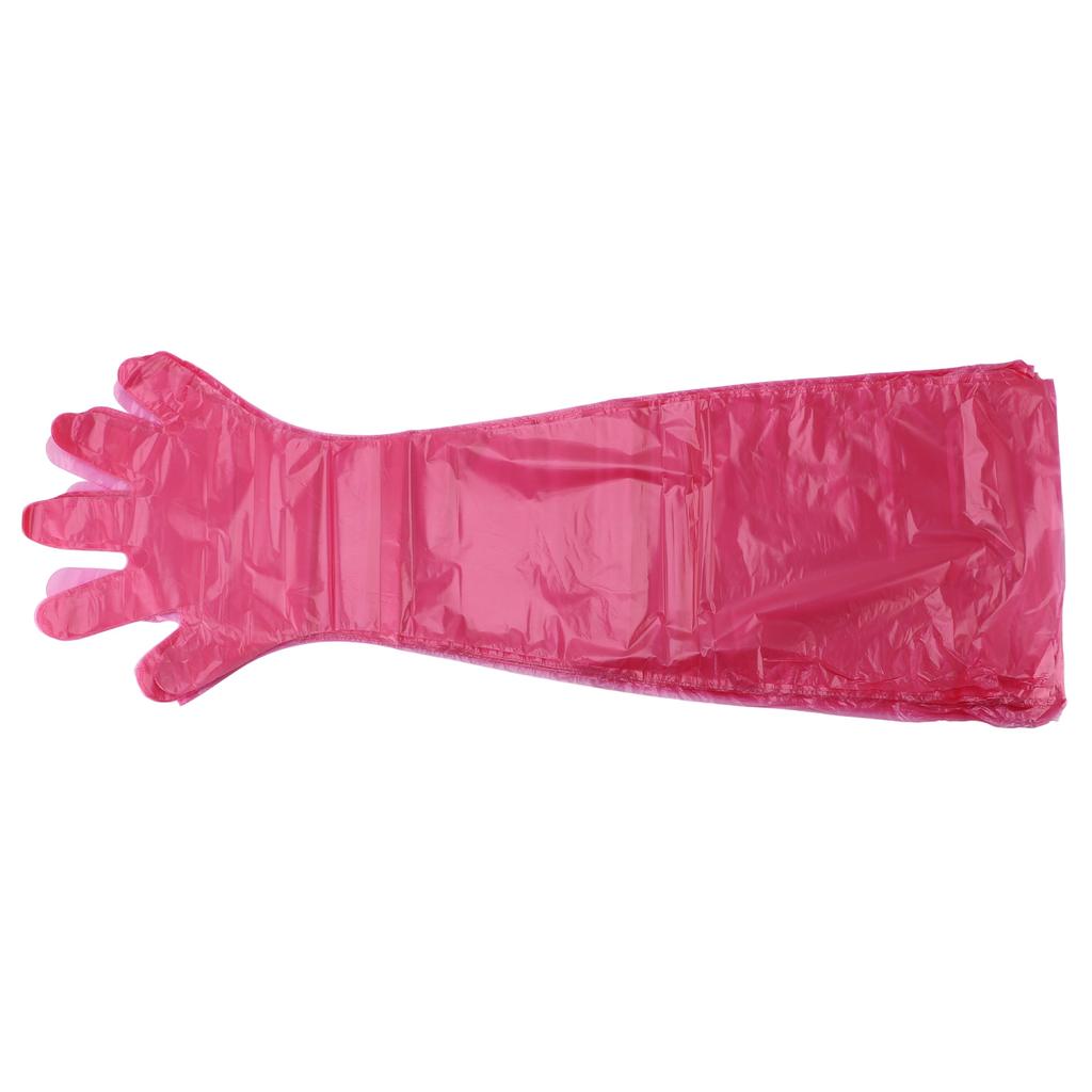 100Pcs Long Arm Disposable Plastic Gloves Safe Reliable Multipurpose Veterinary Long Gloves for