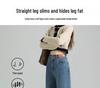 Women's 2025 Spring High-Waisted Wide-Leg Straight Jeans Slimming Petite Fit