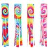 Tie-Dye Rainbow Windsock Flag Outdoor Decorative Flag With Metal Swivel Clip Wind Tube Flag Home Aviation Wind Sock Kite 100cm