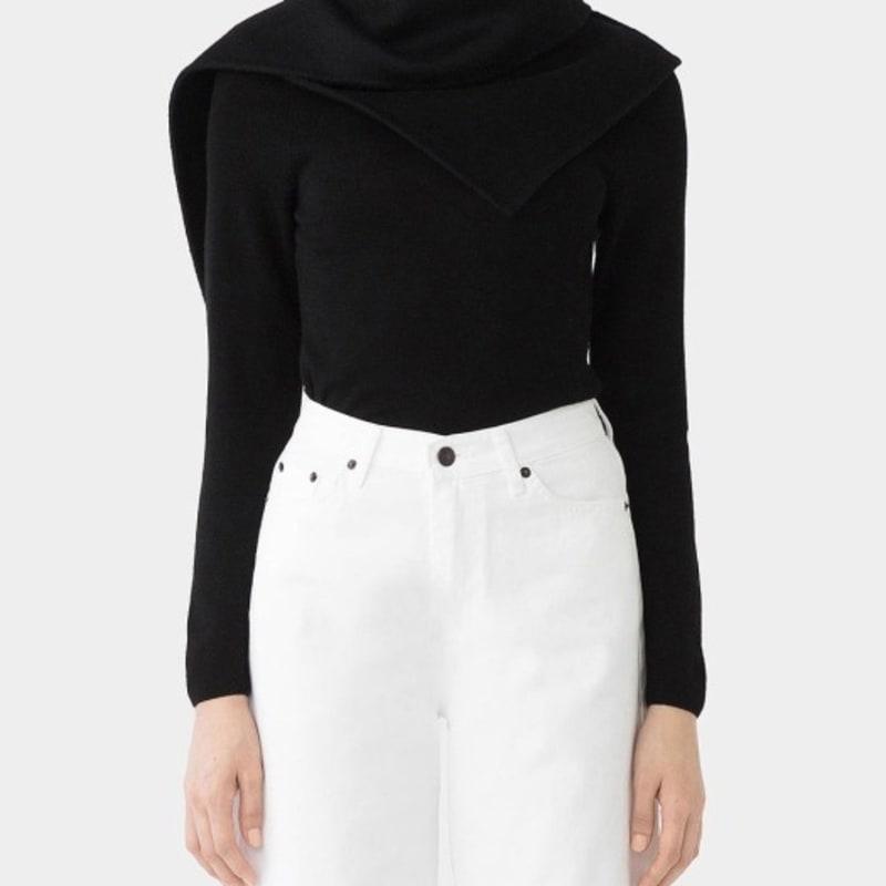 

COURRI BLACK ANGIE DOUBLE FACED WOOL SCARF OS