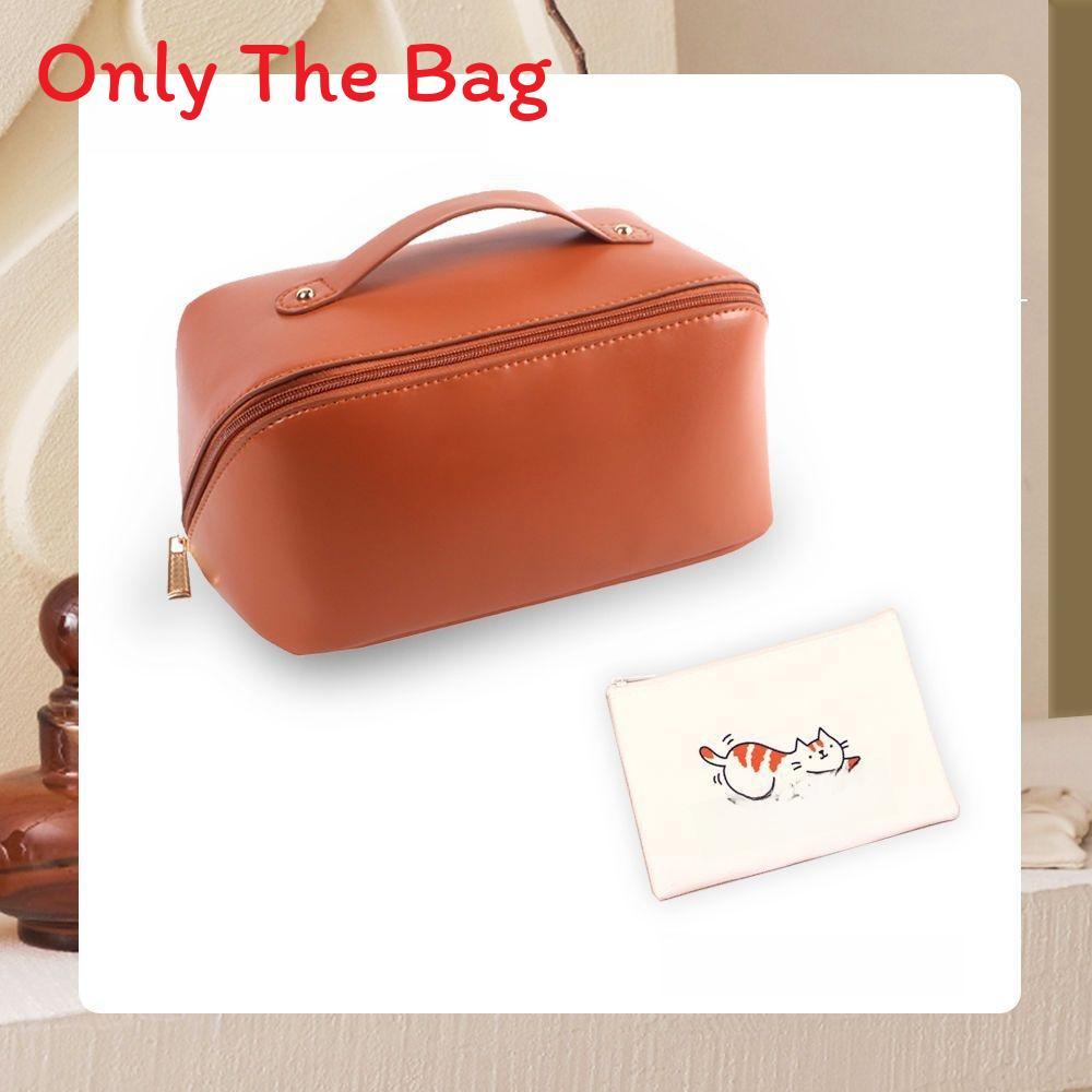 Style High Capacity Portable Pu Makeup Organizer For Travel And Home Use