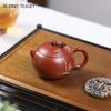 110ml Yixing Handmade Purple Clay Teapots Mud-painted Bamboo Leaf Xishi Tea Pot Beauty Tea Infuser Kettle Chinese Zisha Teaware