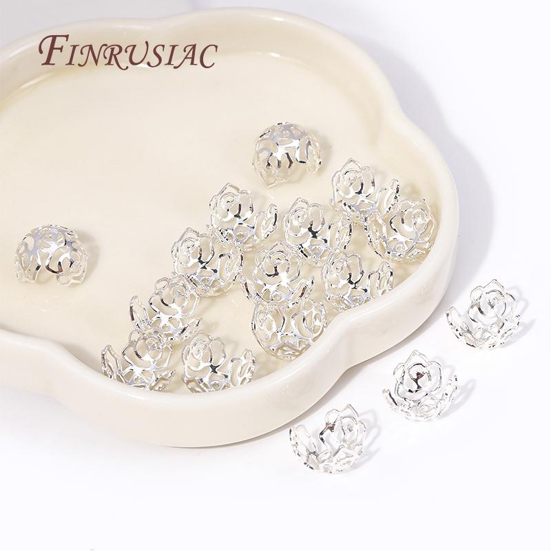 18K Gold Plated 12/16MM Large Beads Caps Filigree Bead Cap High Quality Jewelry Beads Cap DIY Handmade Jewelry Accessories