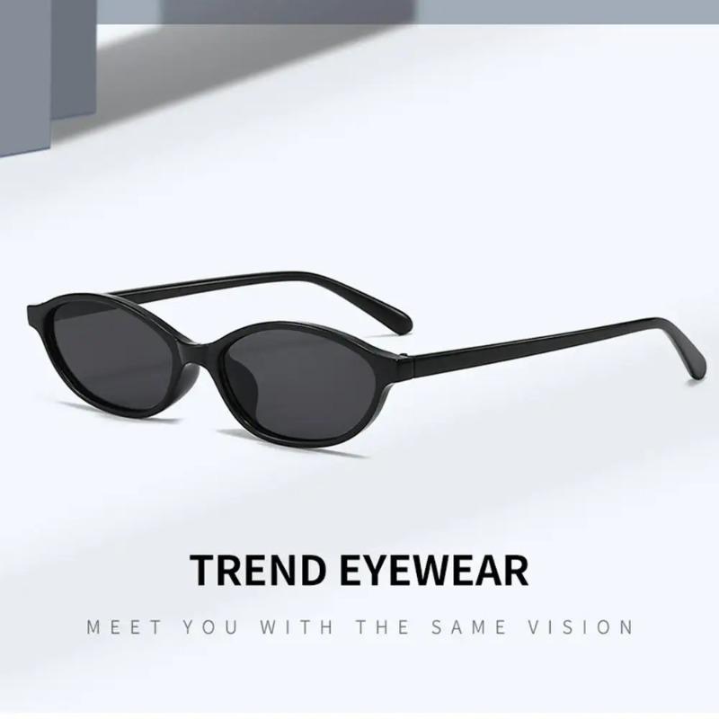 Vintage Cat Eye Oval Sunglasses Lightweight Trendy 90S Sunnies Uv Protection Sun Glasses For Women & Men