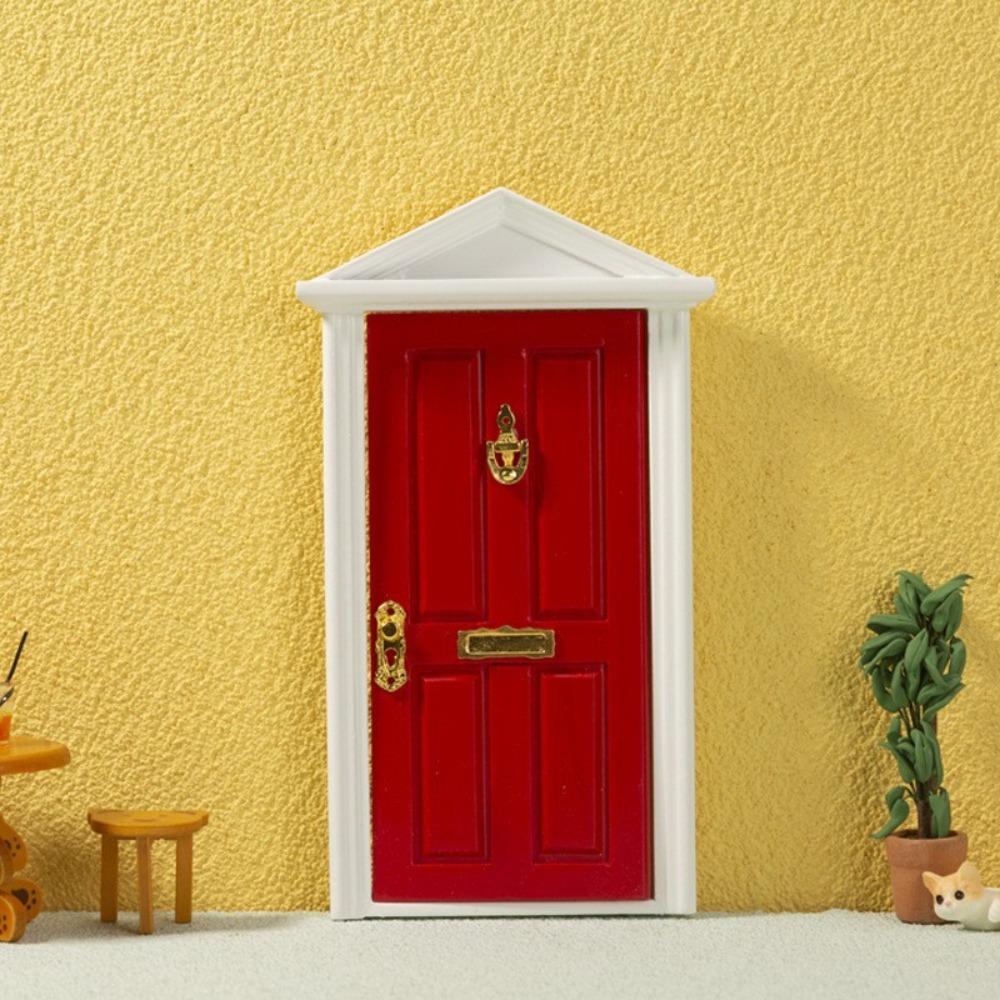 Smoother Edge Mini Wooden Door Miniature Miniature Simulation Furniture  Dollhouse Miniature
